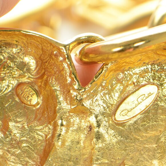 Oscar de la Renta Goldtone Hear Drop Necklace - Picture 7 of 7